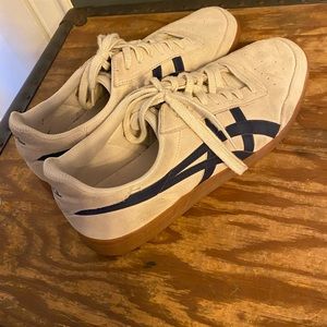 ASICS size 11.  Cream and Navy